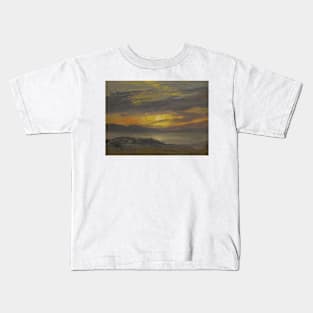 Sunset by Albert Bierstadt Kids T-Shirt